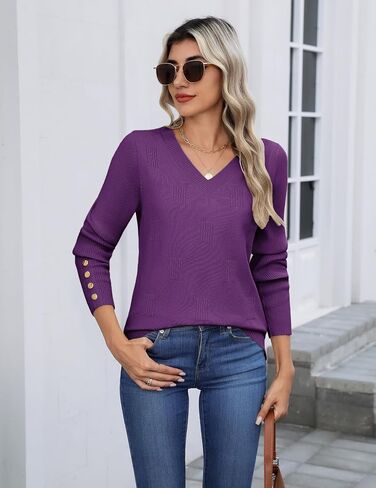 Zeagoo Womens v quitters quitters zeagoo quarts long sweve lightweight buld sweater stips stops with with oufits in Kuwait