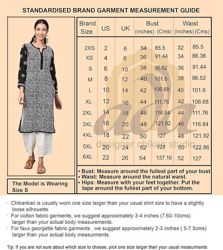 Ada Straight Cotton Kurta التقليدية الهندية المصنوعة يدويًا تشيكانكاري تونك كورتي للنساء A411191 in Kuwait