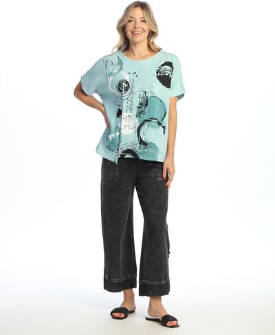 Jess & Jane Tempo Mineral Mineral Contens Contraving & Pocket Tunic Top in Saudi Arabia
