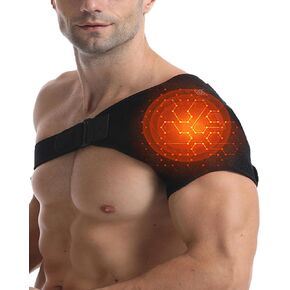 منصات تسخين الكتف لآلام الكتف وآلام الكفة المدورة ، الدعامة الكتف التدفئة ، التفاف الكتف الساخن للرجال ، مدلك الكتف مع حرارة للمستقبل الكتف (أسود) in Kuwait