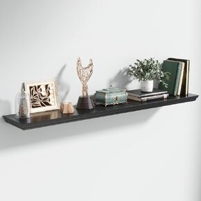 Floating Shelves for Wall, 36 Inch Long Wall Mounted White Hanging Shelf for Kitchen, Living Room, Office, Bedroom, Bathroom, Retro Vintage Wood Bookshelf for House Decor in Kuwait