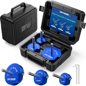 DAYDOOR PVC Pipe Reamer Kit, Plastic Pipe Fitting Reamer Contains 1/2'', 3/4'', 1'', 1 1/4'', 1 1/2'', 2'', 3'', 4'', Fit into Standard 1/2" Drill, for Use with Sch. 40 PVC, CPVC or ABS Fittings-8PCS in Saudi Arabia