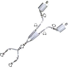 Northeastern Exhaust | Stainless Steel Front Y-Pipe, Resonator and Pair of Mufflers Exhaust System Kit Compatible for Infiniti M37 2011-2013 3.7L | Free Gaskets and Clamps Included in Saudi Arabia