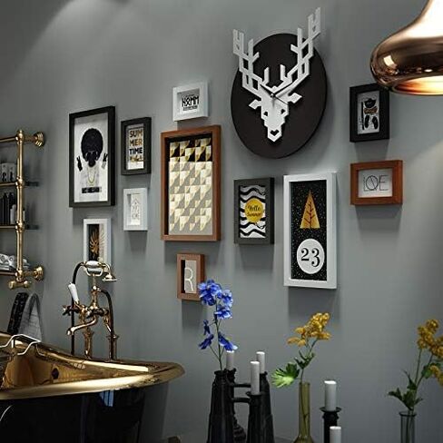 Photo Wall Decoration Painting Combination Hanging Picture Wholesale Photo Frame Wall Hanging Photo Wall Easel Picture Frame Wall Clock in Saudi Arabia