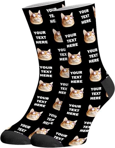 M YESCUSTOM Custom Funny Socks With Multiple Faces Personalized Socks for Men Women in Kuwait