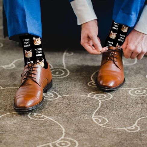 M YESCUSTOM Custom Funny Socks With Multiple Faces Personalized Socks for Men Women in Kuwait