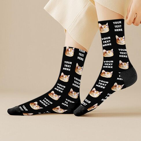 M YESCUSTOM Custom Funny Socks With Multiple Faces Personalized Socks for Men Women in Kuwait