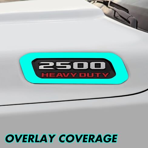 SlickMod Chrome Delete Blackout Vinyl Overlay for 2019-2024 Dodge Ram 2500 3500 Side Emblem Badge (Matte Black), SM-DOD-RAM-1924-FE in Saudi Arabia