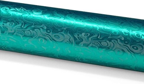 12"x60" (1FTx5FT) PET Damascus Forged Satin Teal Vinyl Wrap Auto Car Sticker Decal Film Sheet Bubble Free Air Release Technology with Tool Kit in Saudi Arabia