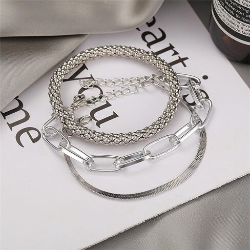 Long tiantian Gold Bracelet Stack Chunky Gold Bracelet for Women Dainty Gold Bracelets Pulseras Para Mujer Chain Link Stackable Bracelets for Women Gold Jewelry in Saudi Arabia