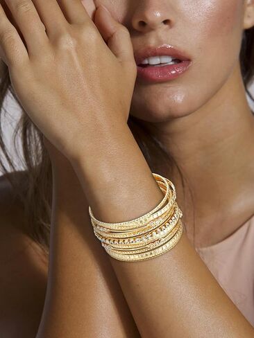 Long tiantian Gold Bracelet Stack Chunky Gold Bracelet for Women Dainty Gold Bracelets Pulseras Para Mujer Chain Link Stackable Bracelets for Women Gold Jewelry in Saudi Arabia