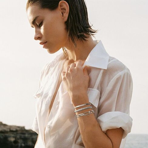 Long tiantian Gold Bracelet Stack Chunky Gold Bracelet for Women Dainty Gold Bracelets Pulseras Para Mujer Chain Link Stackable Bracelets for Women Gold Jewelry in Saudi Arabia