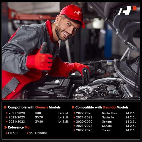 A-Premium Set of 4 Fuel Injectors Compatible with Hyundai Sonata 2020-2023, Santa Fe 2021-2023, Tucson 2022-2023, Santa Cruz 2022-2023 & Genesis G80 2021-2023, GV80 2021-2023, GV70 2022-2023, 2.5L in Saudi Arabia