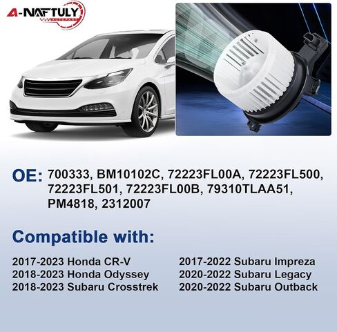 مروحة محرك منفاخ AC متوافقة مع Subaru Crosstrek Impreza 2017-2023 ، Legacy/Outback 2020-2022 ، Honda CRV 2017-2023 ، Odyssey 2018-2023 ، HVAC Heater Blower ، استبدال 72223FL00A ، 79310TLAA51 in Saudi Arabia