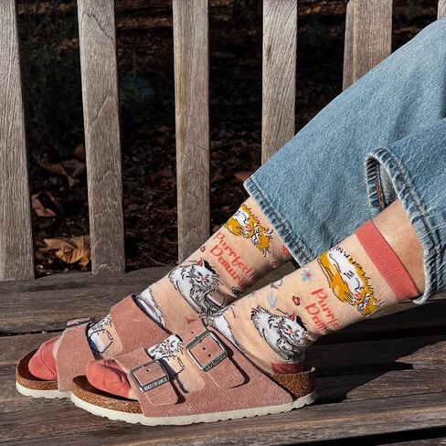 ooohyeah Women's Novelty Cute Cat Crew Socks, Funny Animal Dress Socks Gift, Fit Women's Shoe Size 5-10 in Saudi Arabia