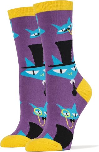 ooohyeah Women's Novelty Cute Cat Crew Socks, Funny Animal Dress Socks Gift, Fit Women's Shoe Size 5-10 in Saudi Arabia