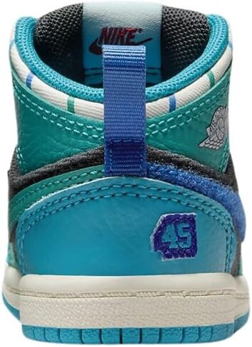 Jordan 1 Mid SS (TD) SIZE's Toddler's Shoes-8 ، Anthracite/Glacier Blue in Saudi Arabia