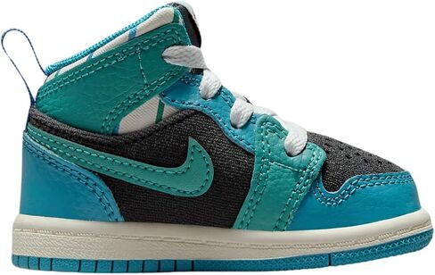 Jordan 1 Mid SS (TD) SIZE's Toddler's Shoes-8 ، Anthracite/Glacier Blue in Saudi Arabia