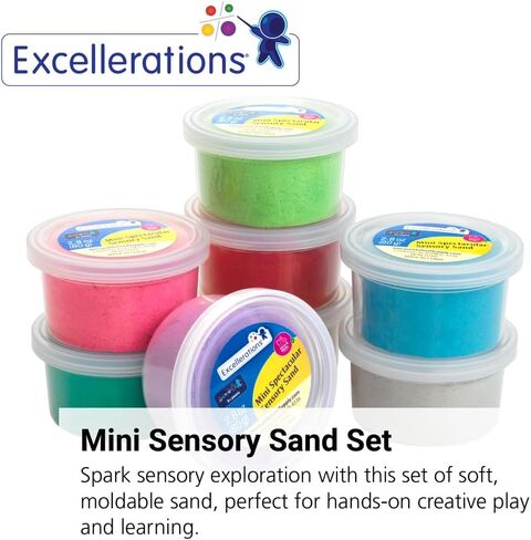 Excellerations Mini Spectacular Sensory Sand Set of 8 - Party Favors, Sensory Toys for Kids, Fidget Kit in Saudi Arabia