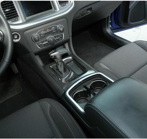 Carbon Fiber Console Gear Shift Box Panel Trim Cover 1pcs 1 Piece/Set for Dodge for Charger 2015-2023 CFCGSBPTCFDC2 in Saudi Arabia
