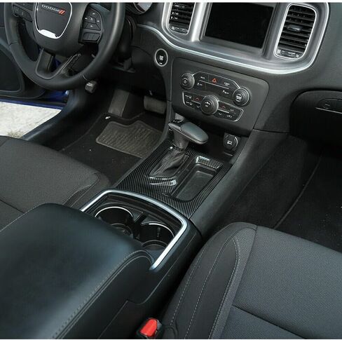 Carbon Fiber Console Gear Shift Box Panel Trim Cover 1pcs 1 Piece/Set for Dodge for Charger 2015-2023 CFCGSBPTCFDC2 in Saudi Arabia