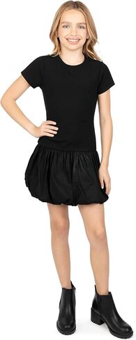 Speechless Girls' Short Sleeve Drop Waist Bubble Party Dress in Saudi Arabia