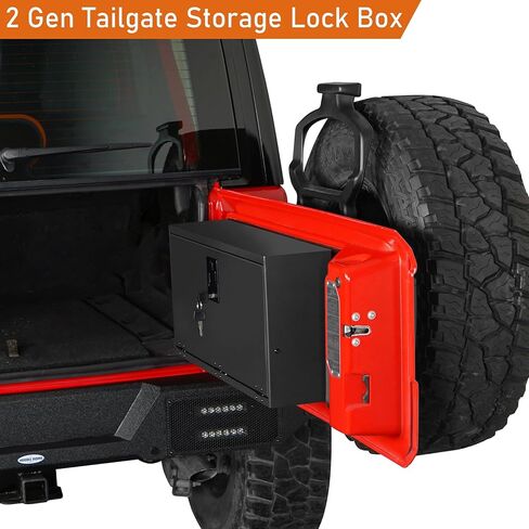 HOOKE ROAD JL Tailgate Storage Lock Box منظم مع مفاتيح 2018-2025 Jeep Wrangler JL & Unlimited 2/4 Doors in Saudi Arabia