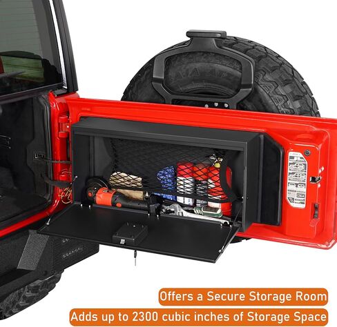 HOOKE ROAD JL Tailgate Storage Lock Box منظم مع مفاتيح 2018-2025 Jeep Wrangler JL & Unlimited 2/4 Doors in Saudi Arabia