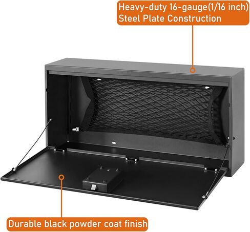HOOKE ROAD JL Tailgate Storage Lock Box منظم مع مفاتيح 2018-2025 Jeep Wrangler JL & Unlimited 2/4 Doors in Saudi Arabia