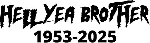 Hell Yeah Brother RIP Wrestling Hogan Tribute Sticker Decal (Black, 4 Inch) in Saudi Arabia