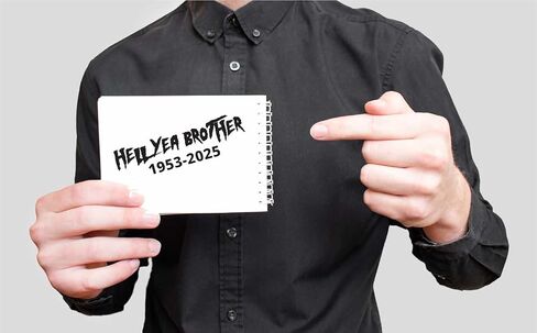 Hell Yeah Brother RIP Wrestling Hogan Tribute Sticker Decal (Black, 4 Inch) in Saudi Arabia