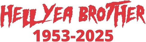 Hell Yeah Brother RIP Wrestling Hogan Tribute Sticker Decal (Black, 4 Inch) in Saudi Arabia