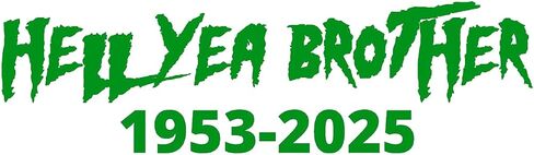Hell Yeah Brother RIP Wrestling Hogan Tribute Sticker Decal (Black, 4 Inch) in Saudi Arabia