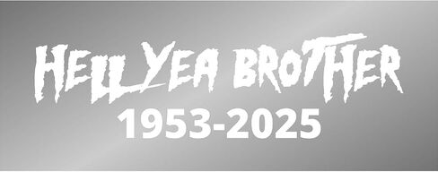Hell Yeah Brother RIP Wrestling Hogan Tribute Sticker Decal (Black, 4 Inch) in Saudi Arabia