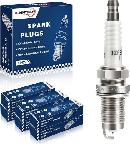 Iridium Platinum Spark Plugs 4 Pack 6994 IZFR6K11 متوافق مع 2003 2004 2005 2006 2007 2007 2.4L Honda Accord CRV Acura TSX ، 2002-2005 2.0L Honda Acura RSX يحل محل 9807B-561BW in Saudi Arabia