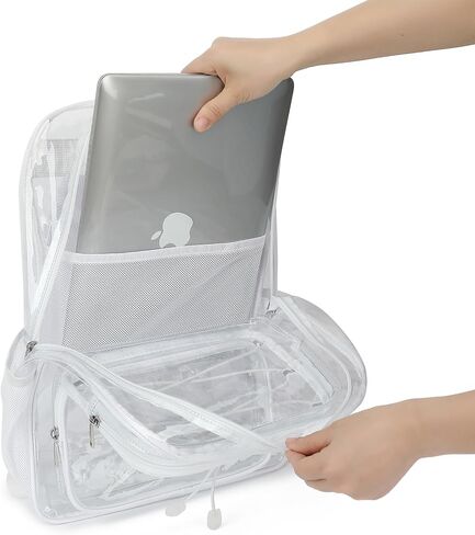 Clear School Backpack for Girls Women, Kids Teens Heavy Duty See Through College Bookbag Transparent School Bag (Mint Green) in Kuwait