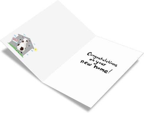 NobleWorks - Funny New Home Paper Card with 5 x 7 Inch Envelope (1 Card) Housewarming Living In Boxes C2443NHG in Kuwait