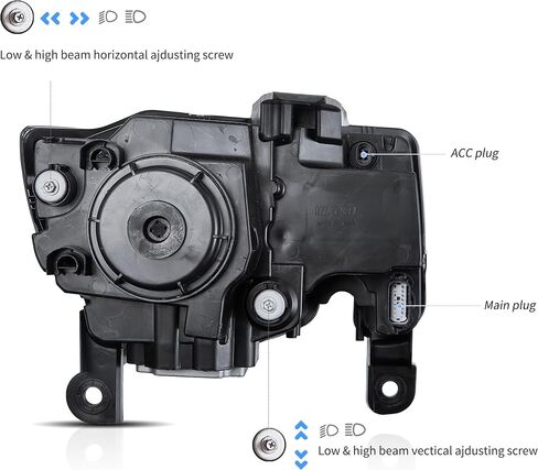 المصابيح الأمامية LED VLAND تتناسب مع 2014-2022 Grand Cherokee ، المصابيح الأمامية مع DRL DRL ديناميكية زرقاء وإشارة الدوران المتسلسل in Kuwait