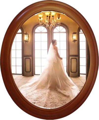 Oval Picture Frames,Classic Oval Wood Picture Frame Wooden Wall Hanging Picture Frames for Home Office Wall Décor(Black,10 inch) in Kuwait