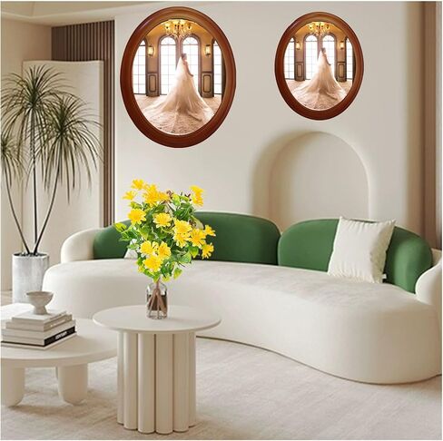 Oval Picture Frames,Classic Oval Wood Picture Frame Wooden Wall Hanging Picture Frames for Home Office Wall Décor(Black,10 inch) in Kuwait