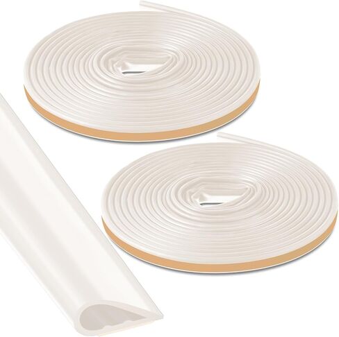 2 Pcs Adhesive Fire/Smoke Gasketing 0.5" W x 0.25" H x 20' l Silicone Rubber Gasket Seal Flexible Silicone Gasket Seal for Door Window Indoor Outdoor Commercial Weather Stripping in Saudi Arabia