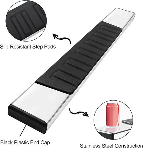 6 inches Regular Running Boards Compatible with 2007-2018 Chevy Silverado/Gmc Sierra 1500 ; 2007-2019 2500/3500 Regular/Standard/Single Cab Side Steps Nerf Bars Black in Kuwait