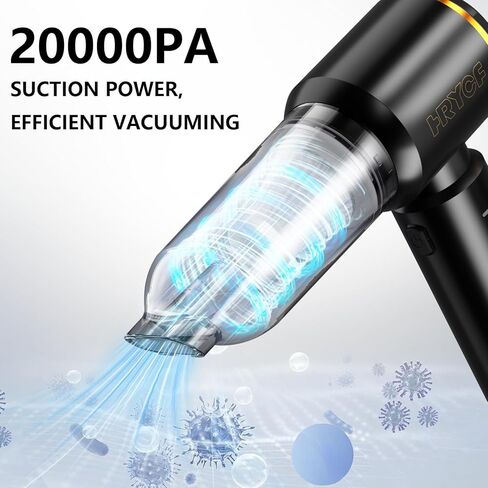 مكنسة كهربائية صغيرة للسيارة لاسلكية، 4 في 1 بقوة 20000 باسكال، مكنسة كهربائية محمولة قابلة لإعادة الشحن مع محرك بدون فرشاة، مكنسة كهربائية صغيرة محمولة ومنفضة هواء ومنفاخ هواء ومضخة للسيارة والمنزل والمكتب - أرجواني in Kuwait