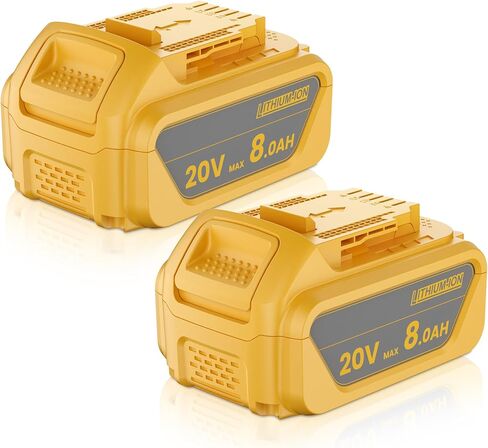 Upgraded 2Pack 8Ah Battery and Charger Combo for Dewalt 20V Max Battery and DCB102 20V Max Battery Charger for Dewalt 20V Lithium-ion Battery Replacement and DCB102 12V-20V Battery Charger Combo in Saudi Arabia