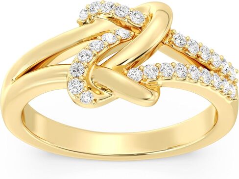 فرقة حلقة البيان المذهب في 14K مطلي بالذهب و 925 الفضة الاسترليني للنساء في 1/4،1/2 ، 3/4 قيراط مختبر نمت الماس | Silver & Gold Fashion Anniversary Band Band Ring | حلقات الماس للنساء حجم 7 in Saudi Arabia