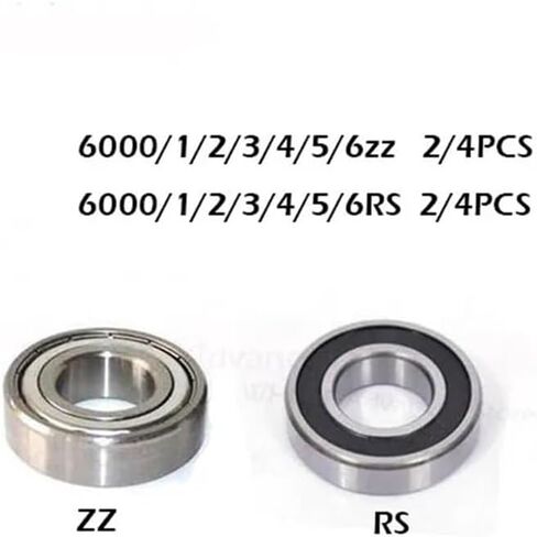 2/4pcs 6000zz RS 6001ZZ 6002RS 6003-2Z 6004Z 6005-2RS 6005-2RS ZZ RS RZ 2RZ DEET GROOVE BLENGS (6000RS ، 2PCS) in Kuwait