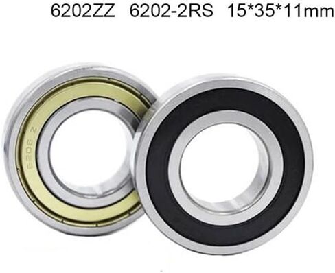 2/4pcs 6202-2rs 6202zz محامل كرة الأخدود العميقة 15x35x11mm 6202rs 6202z 2z من الصلب الكروم المزدوج المختوم (4pcs ، 6202zz) in Kuwait