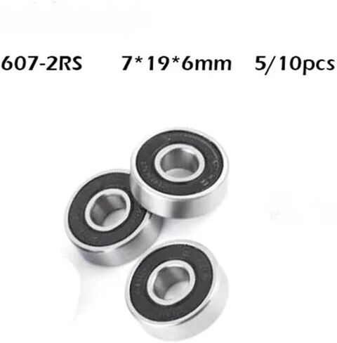 5/10pcs 607rs تحمل ABEC-10 10pcs 7x19x6 مم مصغرة 607 2RS Ball Bearings 607-2rs EMQ Z2 (10pcs) in Kuwait