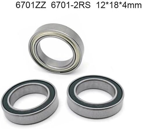 5/10pcs 6701zz 6701-2rs تحمل ABEC-1 12x18x4 MM القسم الرقيق 6701 RS Ball Bearings 617012Z 6701RS (5pcs ، 6701zz) in Kuwait