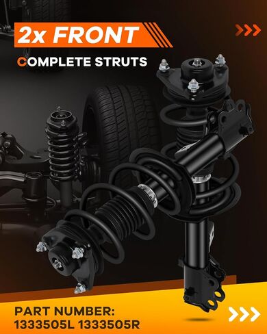 دعامات تجميع الربيع الكاملة للمجتمعات الربيعية من أجل Hyundai Sonata 2013-2014 Struts Quick Struts 1333505L 1333505R - مجموعة من 2 in Saudi Arabia
